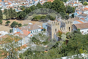 Cityscape of historic medieval village of Estremoz, Alentejo. Portugal