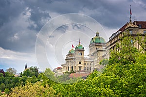 Cityscape and Historical Architecture of Bern, Switzerland., Capital City Landscape Scenery and Travel Destination in Swiss,
