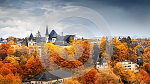 Cityscape Historical Architecture Building of Bern at Autumn Season, Switzerland, Capital City Landscape Scenery and Historic Town