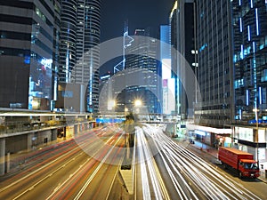 Cityscape of Hong Kong at night