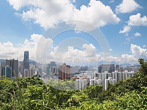 Cityscape of Hong Kong in Tsuen Wan