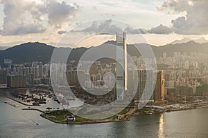 Cityscape hongkong sunrise