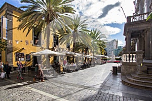 Cityscape with houses in Las Palmas, Gran Canaria, Spain