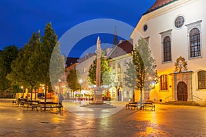 Cityscape image of downtown Bratislava, capital city of Slovakia