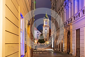 Cityscape image of downtown Bratislava, capital city of Slovakia