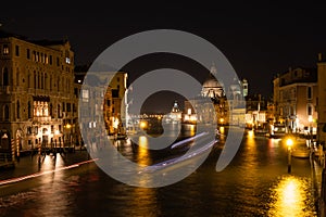 Cityscape image of Grand Canal with Santa Maria della Salute Basilica