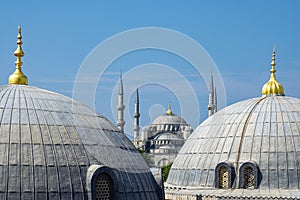 Cityscape of Istanbul view of the blue mosque