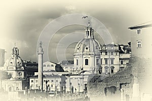 Cityscape of italian capital Rome