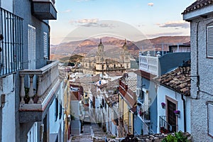 Cityscape of Jaen at dusk