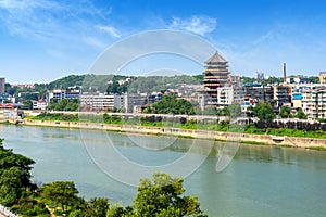 Cityscape of Jingdezhen City, China