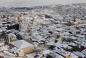 Cityscape of Kastamonu in Winter
