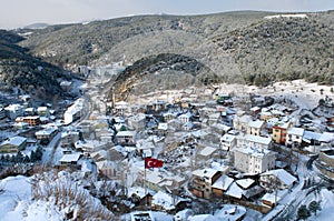 Cityscape of Kastamonu in Winter