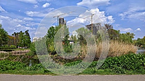 cityscape of Kyiv city spring 2022