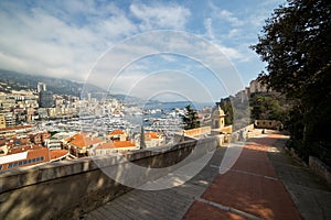 Cityscape of La Condamine, Monaco. Principality of Monaco, French Riviera