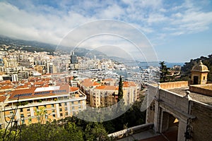 Cityscape of La Condamine, Monaco. Principality of Monaco, French Riviera