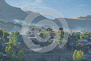 The cityscape of Lalibela, Ethiopia