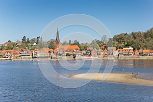 Cityscape of Lauenburg at the river Elbe in Schleswig-Holstein