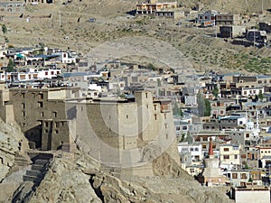 Cityscape of Leh the capital of Ladahk,  India.