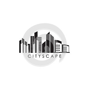 Cityscape logo design vector template photo