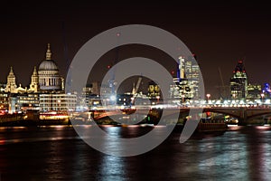 Cityscape of London with St. Paul cathedral