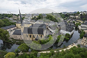 Cityscape of Luxembourg City,