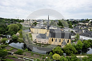 Cityscape of Luxembourg City in Luxembourg.