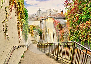 Cityscape of Lyon, travel steps, october, France