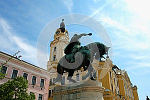 Cityscape on main city Square of Pecs - Hungary. Pecs was one of