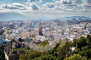 Aerial view of Malaga, Costa del Sol, Spain photo