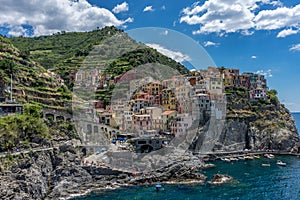 The cityscape of Manarola, Cinque Terre, Italy