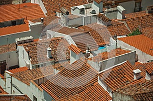 Cityscape with many rooftops