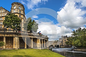 Cityscape in the medieval town Bath, Somerset, England photo