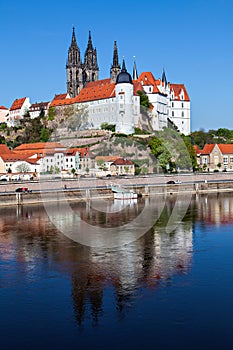 Cityscape of Meissen with the Albrechtsburg castle