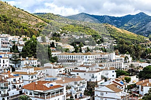 Cityscape of Mijas-charming white village in Andalusia, near Malaga, Spain