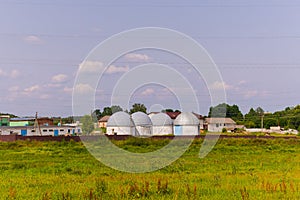 Cityscape, modern buildings on a summer day