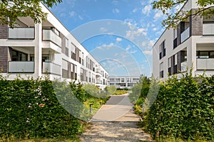 Cityscape with new modern residential buildings