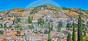 The cityscape of old Granada, Spain