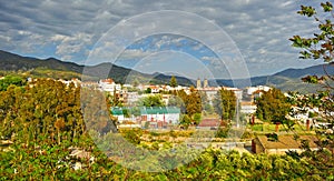 Panoramic view of Orgiva, Andalusia, Spain