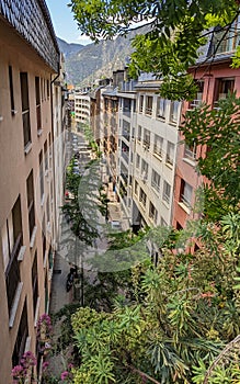 Cityscape in the outskirts of Andorra la Vella.