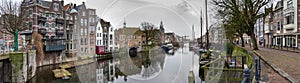 Cityscape, panorama - view of the city Rotterdam and its old district Delfshaven