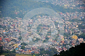 Panoráma města z v údolí nepál 