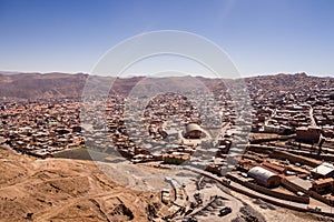 Cityscape of Potosi from the Cerro Rico