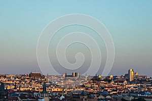 Cityscape of Prague, roofs of old town center