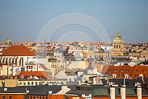 Cityscape of Prague, roofs of old town center