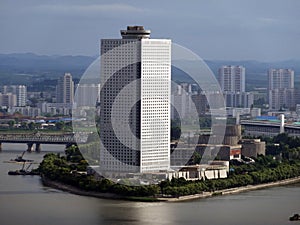 Cityscape of Pyongyang North Korea