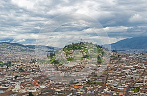 Cityscape of Quito, Ecuador photo