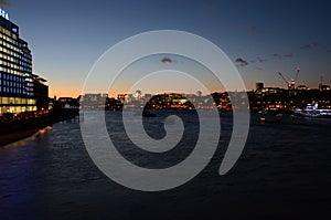 Cityscape by the river thames in london