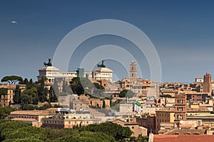 Cityscape of Rome as seen from the Aventine hill photo