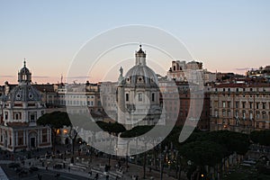 Cityscape of Rome Italy photo