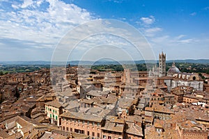 Cityscape roofs Siena, Tuscany, Toscana, Italy, Italia photo